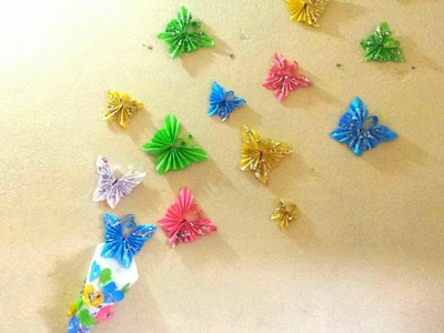 Decorate your room with butterfly. DIY cute paper butterfly. how to use paper butterfly