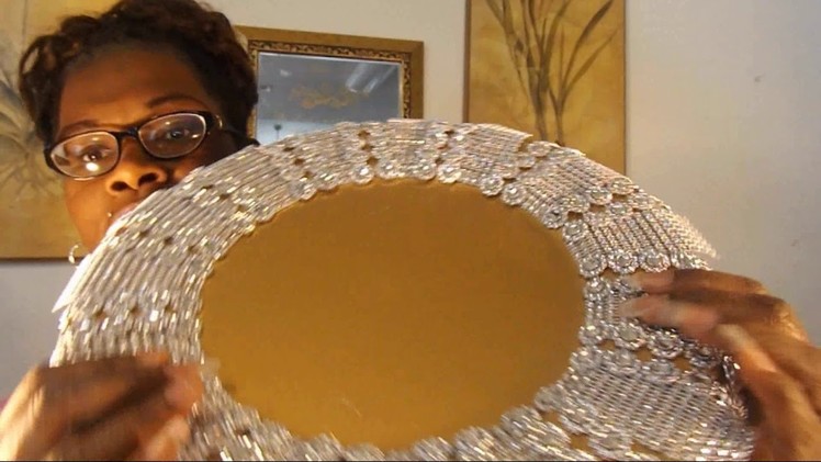 DIY Dollar Tree Blinged Out Charger Plates inspired by Sharon she so Fabulous