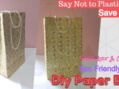 Diy Easy Paper Bag. Handmade Paper Bag.Eco Friendly Paper Bag.Recycle Paper Bag