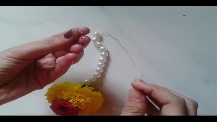 (Diy) How To Make Fresh Flowers Jewelry For Haldi Function