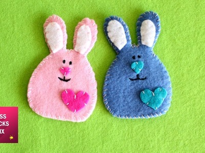 DIY : How to make Little Felt Easter bunny. Easter Crafts - Kids Crafts