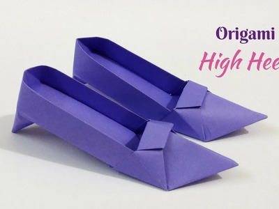 DIY: Origami High Heels Design (Shoes) | How to Make Paper Shoes for Dolls | Craftastic