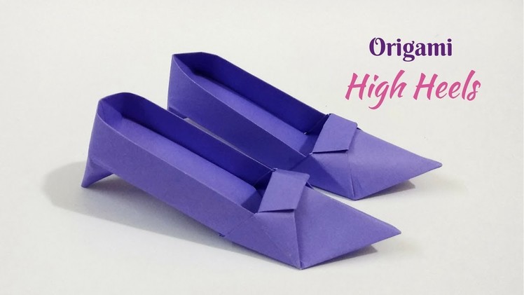 DIY: Origami High Heels Design (Shoes) | How to Make Paper Shoes for Dolls | Craftastic