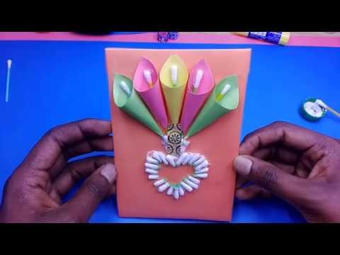 DIY-Wall mate Using Color Paper | Make Wall mate Using Cotton Buds  || "Easy Craft"