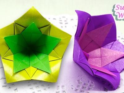 Double Flower Origami (How to Make a Paper Flower, Easy)