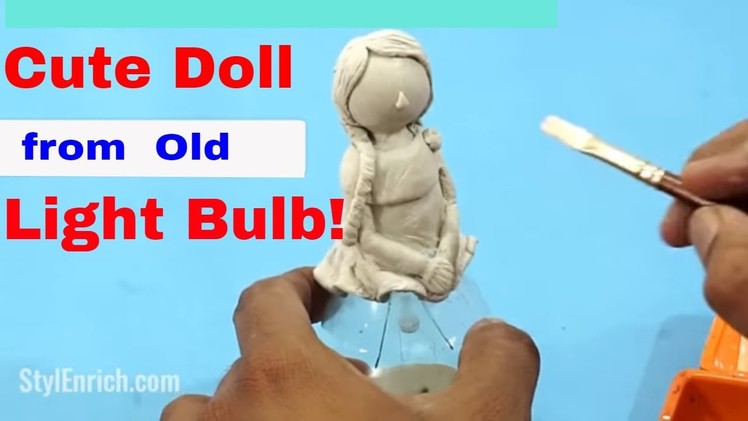 Easy Best Out of Waste | How to Reuse Old Light Bulb | Doll Making at Home