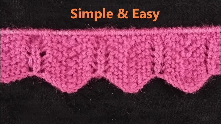 Easy Border & Sweater Design Knitting (Scallop Border)