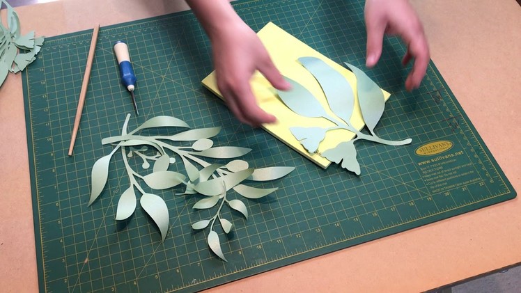 Eucalyptus paper leaves_how to make a paper leaf_SVG PDF paper leaf template_DIY paper leaves