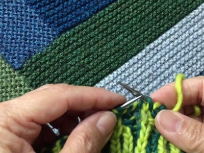 Fixing a brioche knitting mistake, 2 rounds below