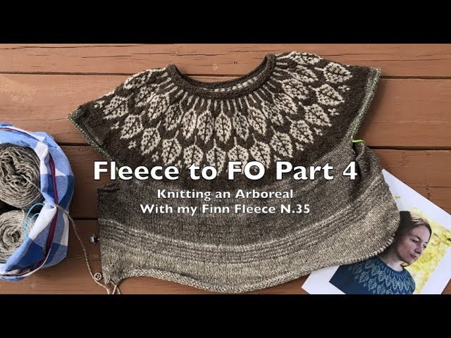Fleece to FO Part 4: Knitting an Arboreal Sweater with my Finn Fleece N. 35