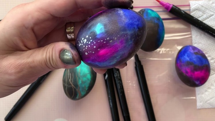 Galaxy Eggs - How to Paint in Minutes
