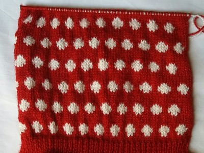 Girls two colour top knitting design #16 part 2
