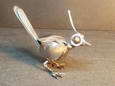 HOW TO BUILD A LITTLE BIRD SCULPTURE FROM WELDING RECYCLED SCRAP METAL