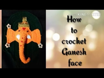 How to crochet ganesh face.toran design pattern #4. 