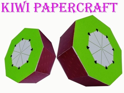 How To Make 3D Paper Fruits : Kiwi | papercraft 99