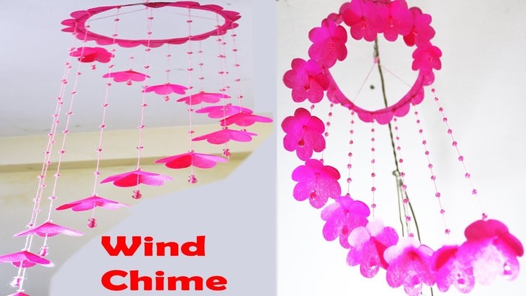 How To  Make A Fabric Bag Wind Chime || DIY Shopping Bag Crafts
