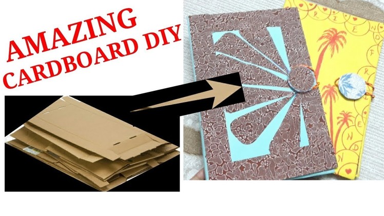 How to make a File folder || with cardboard || DIY cardboard crafts || Back to school supplies