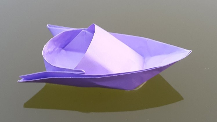 How to make a Paper Boat - Origami Speed Boat making instructions