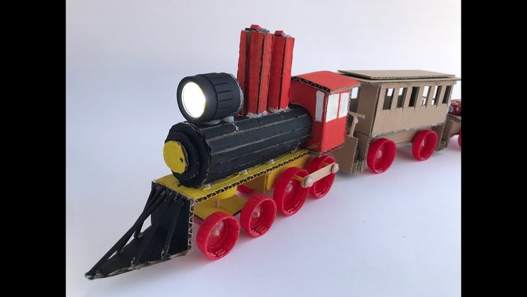 How to make a railroad on which the locomotive goes at home - DIY train from cardboard