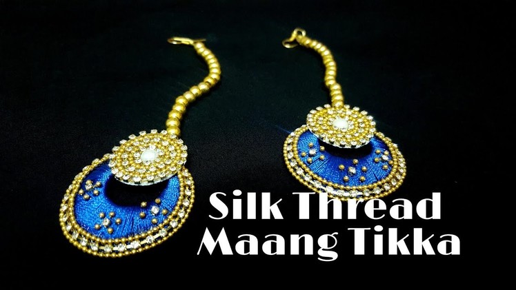 How To Make a Silk Thread Maang Tikka.How To Make Rajasthani Maang tikka