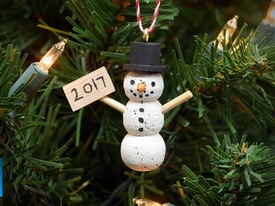 How to Make a Wine Cork Snowman Ornament