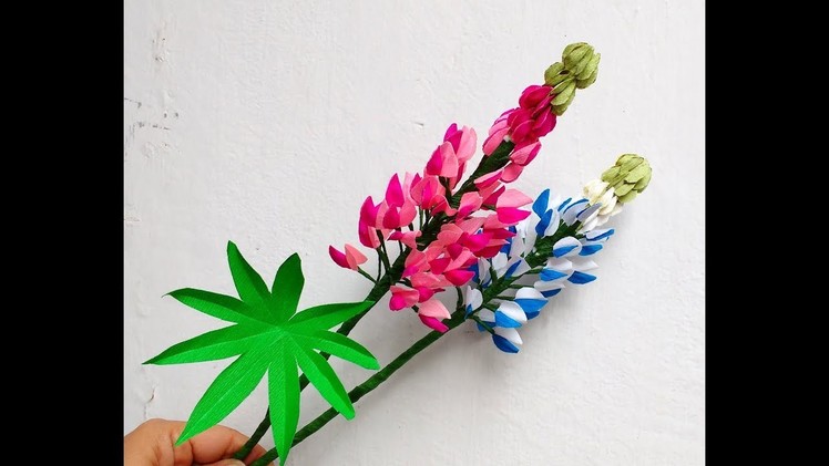 How to make Crepe Paper Flowers Lupine (flower # 261)
