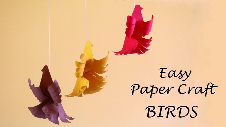 How to Make Paper Birds | Easy Paper Crafts | Little Crafties