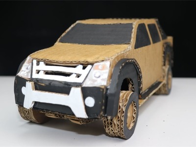 How to make Pick up Truck from Cardboard Dmax Vcross