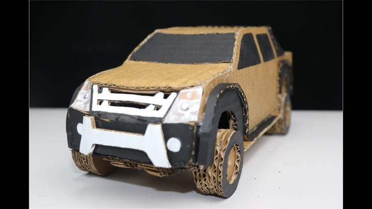 How to make Pick up Truck from Cardboard Dmax Vcross
