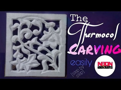 How to make thermocol carving.thermocol designing.by Neion Art N style