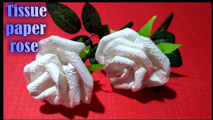 How to make tissue paper rose flower. How to make tissue paper rose flower step by step.