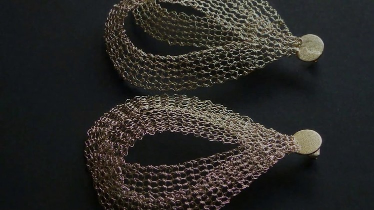 Metal Knitting - Earrings Fly by Patrícia Franco