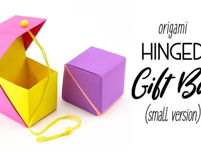 Origami Hinged Gift Box Tutorial - Small Cube Version - Paper Kawaii