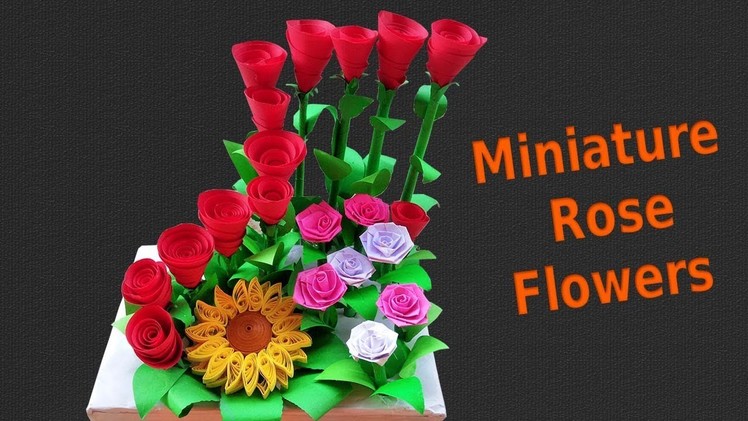 Paper Art |  Miniature Rose Flowers | Paper Quilling Art