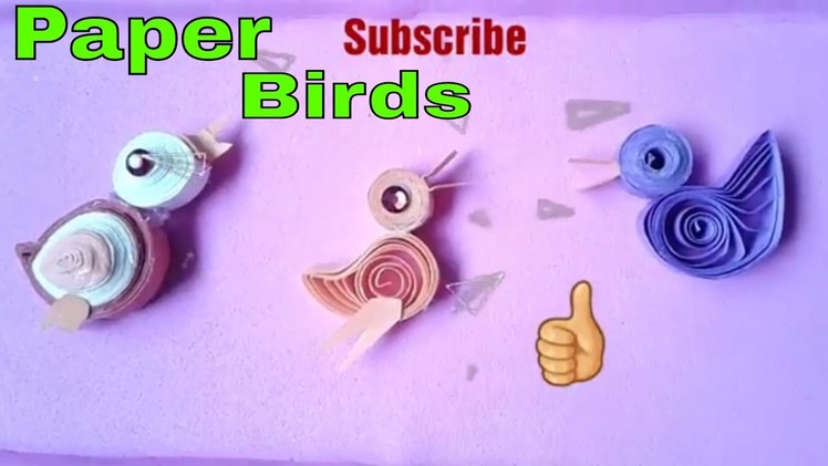#Quilling #paper #birds. How to make quilling paper birds.Paper#crafts for kids.best out of waste(92