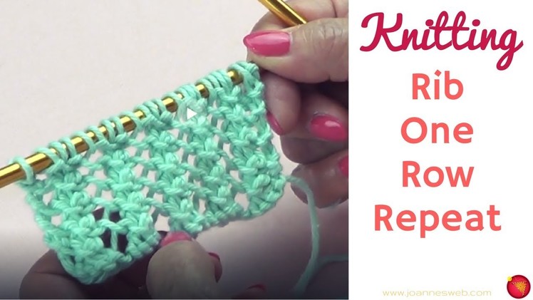 Rib One Row Repeat #2 - Basic Knitting Rib Pattern - Ribbing Stitches