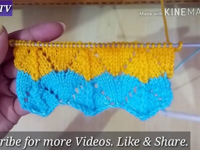 Sweater border design. pattern (knitting) in hindi # 21 - YouTube