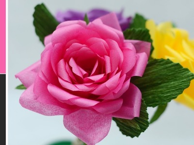 Tissue Paper Flowers How To - Realistic Roses