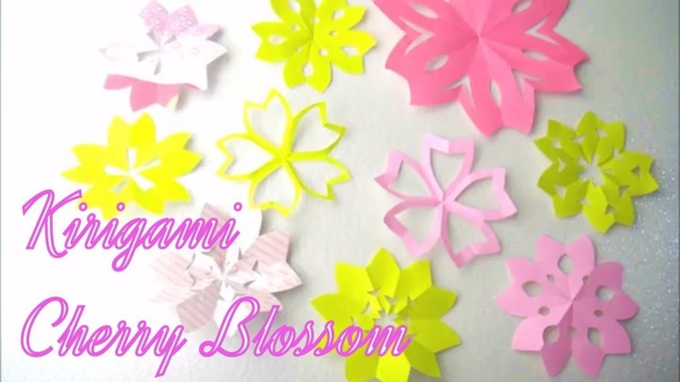 折り紙 【桜】作り方 切り紙 Part 1 Origami cherry blossom ◇Kirigami paper craft  flower easy tutorial