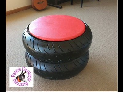 Upcycled tyre seat - how to make a stool.seat from old tyres