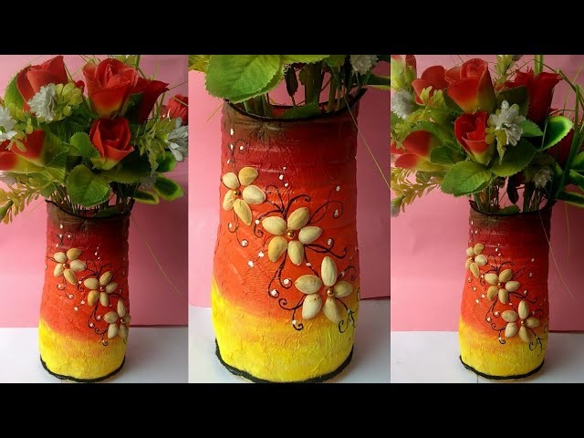 Waste Plastic bottle flower Vase.Pot II  DIY