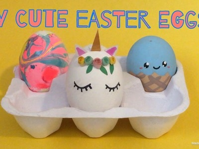 4 DIY easy Easter egg decoration ideas! Super cute!