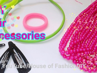 4 DIY|| Hair Accessories for Kids Using Pearls At Home.Hair Bands.Hair Bow. !