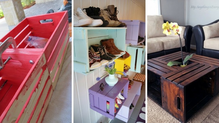 ????5 Cheap and Clever DIY Organization Ideas Using Wood Crate ????