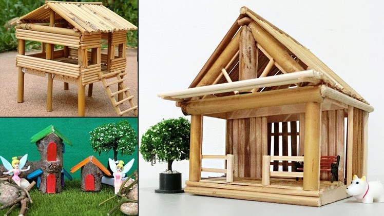 5 Easy Handmade Miniature Wooden & Bamboo Stick House #26 | DIY Crafts Ideas