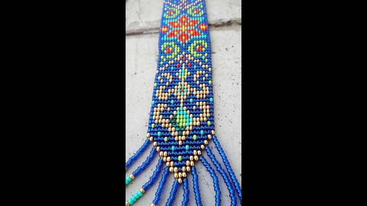Bead loom necklace, gerdan, native american style