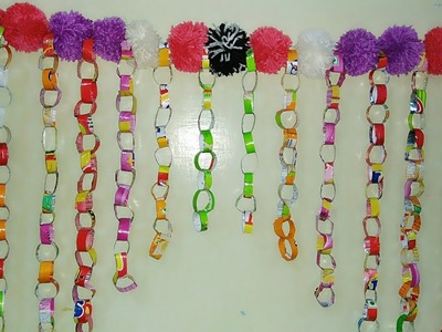 Best Out Of Waste Material Crafts For Decoration.Creative Art.DIY DOOR TORAN HANGING