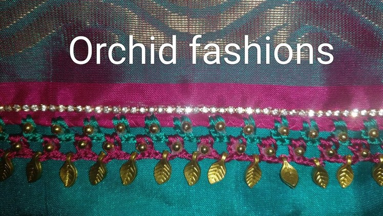 Crochet khuchu in simple pattern with  beads n stone lace(kannada version) - 25