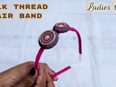 Designer Silk Thread Hair band for Kids. Silk Thread Jewellery. DIY