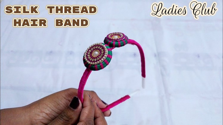 Designer Silk Thread Hair band for Kids. Silk Thread Jewellery. DIY